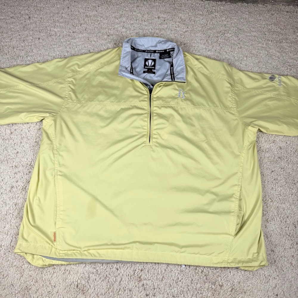 Sunice Weather PGA Men Short‎ SLV 1/4 Zip Pullover Windbreaker Jacket XL Yellow